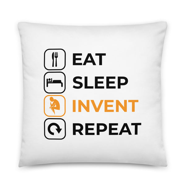 Eat Sleep Invent Repeat Pillow
