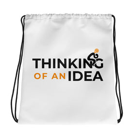 Thinking Of An Idea Drawstring Bag