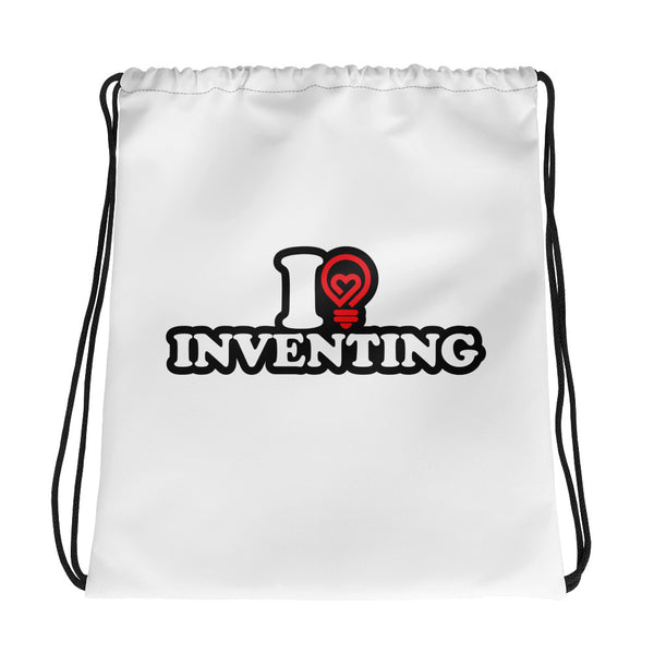 I Love Inventing Drawstring Bag