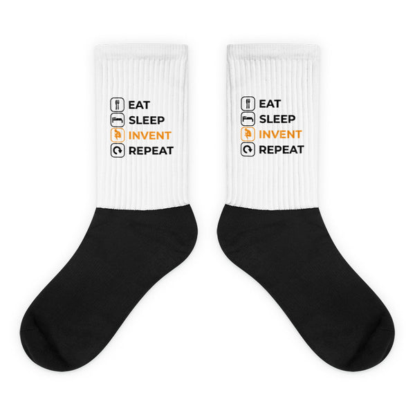 Eat Sleep Invent Repeat Socks