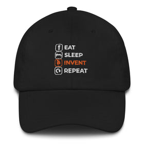 Eat Sleep Invent Repeat Dad Hat