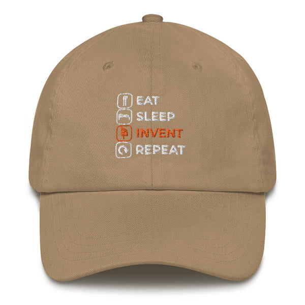 Eat Sleep Invent Repeat Dad Hat