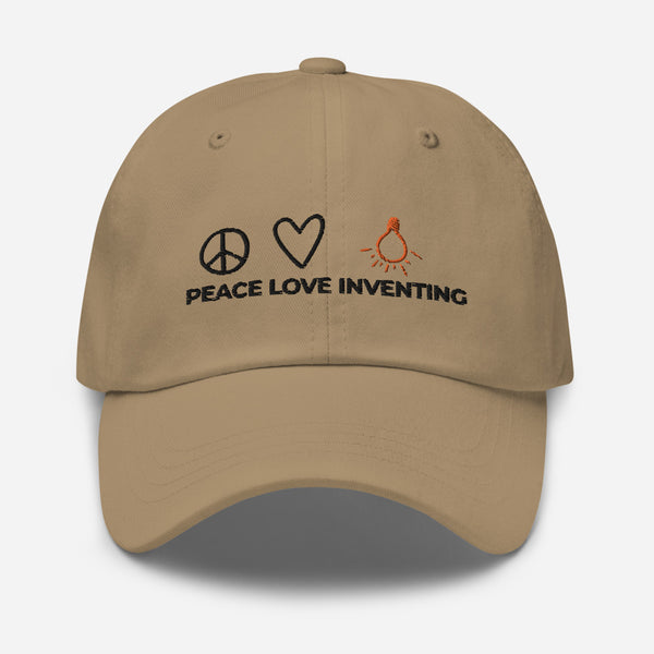 Peace Love Inventing Dad Hat