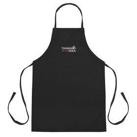 Thinking Of An Idea Embroidered Apron