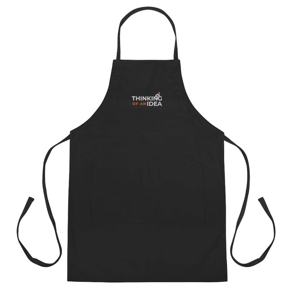 Thinking Of An Idea Embroidered Apron
