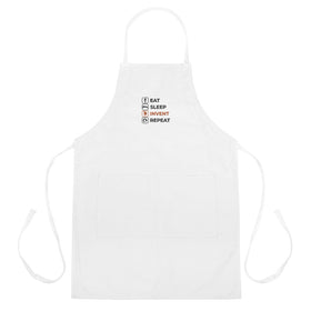 Eat Sleep Invent Repeat Embroidered Apron