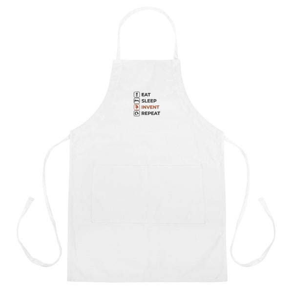 Eat Sleep Invent Repeat Embroidered Apron