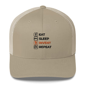 Eat Sleep Invent Repeat Trucker Cap
