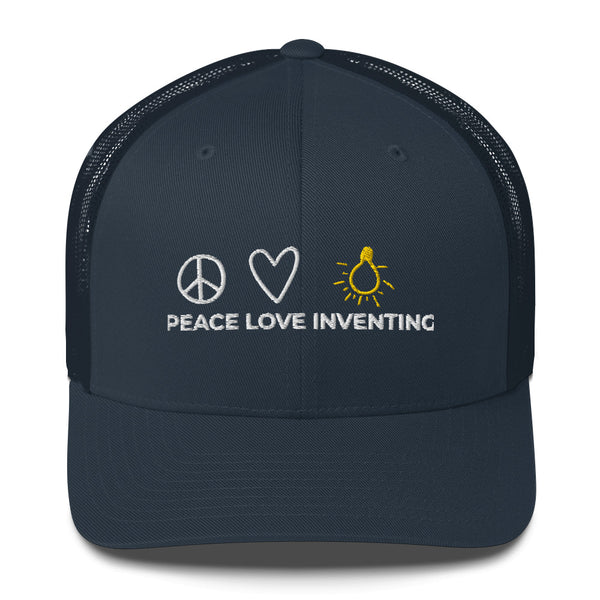 Peace Love Inventing Trucker Cap