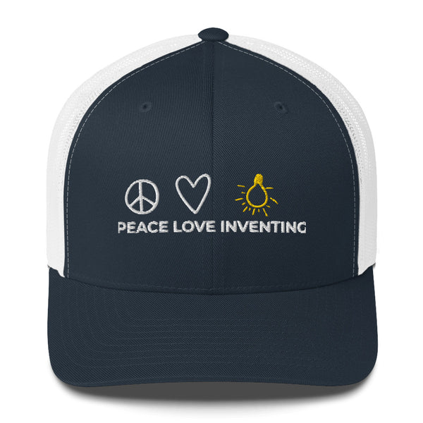 Peace Love Inventing Trucker Cap