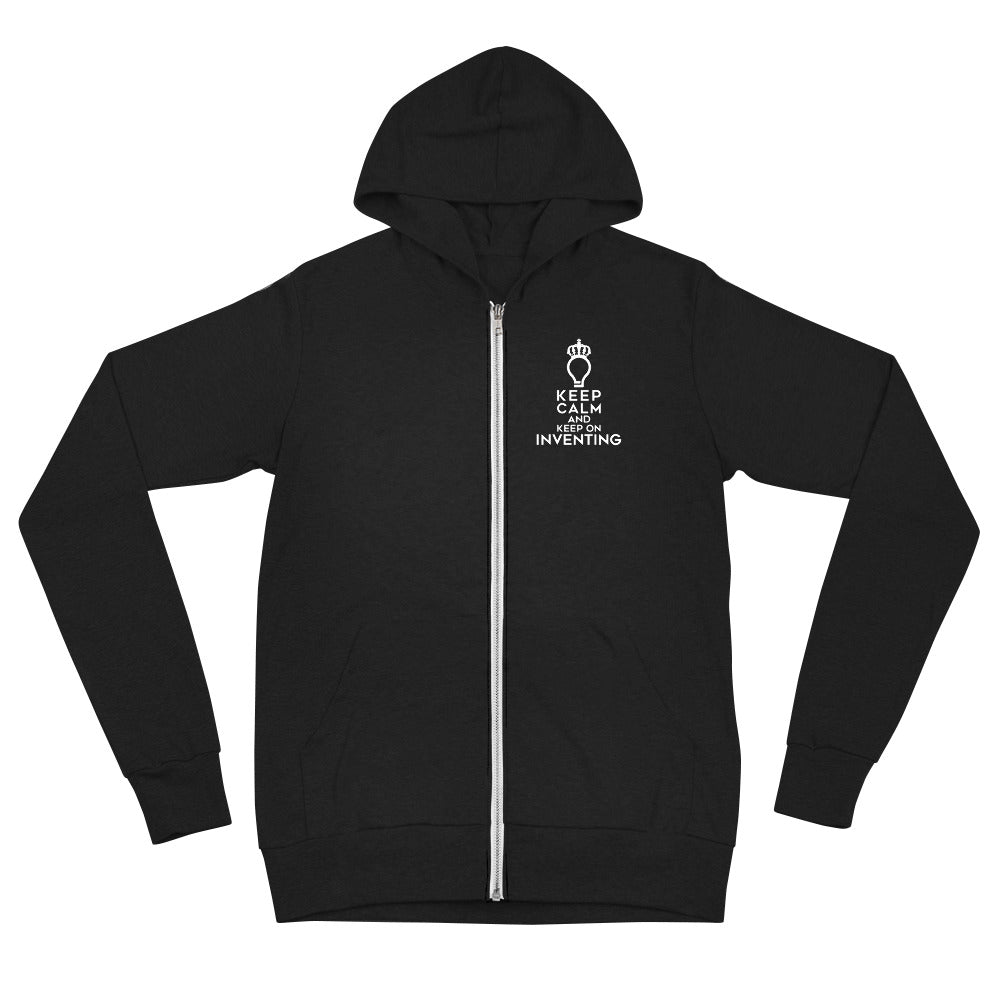 Keep Calm Unisex Zip Hoodie | Inventor Mart