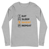 Eat Sleep Invent Repeat Unisex Long Sleeve Shirt